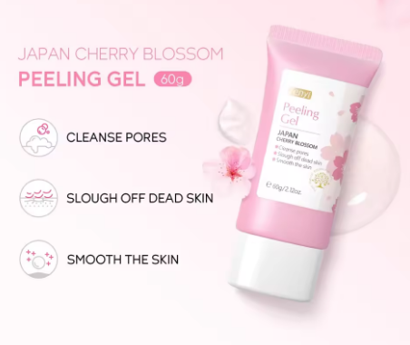 ساكورا الوجه التنظيف العميق جل التقشير العناية بالبشرة تبييض مرطب إصلاح الوجه فرك العناية بالبشرة 60 جرام