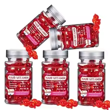 زيت فيتامين أغام المغربي للعناية بالشعر جوهر التغذية التالفة إصلاح تقسيم الشعر تحسين منتجات العلاج 40 كبسولة