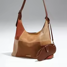 حقيبة كتف كلاسيكية للنساء من جلد الغزال الصناعي تصميم حقيبة يد نسائية فاخرة ذات سعة كبيرة حقيبة كتف كروس للركاب