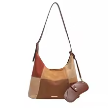 حقيبة كتف كلاسيكية للنساء من جلد الغزال الصناعي تصميم حقيبة يد نسائية فاخرة ذات سعة كبيرة حقيبة كتف كروس للركاب